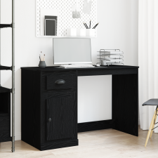 vidaXL Tárolós Asztal Fekete tölgy 50x115x75 cm Forgácslap íróasztal