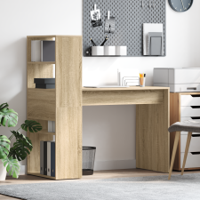 vidaXL tárolós asztal Sonoma tölgy 113x54x120 cm Műgyanta fa íróasztal