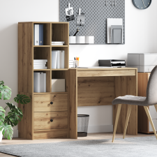 vidaXL tárolós íróasztal Artisan tölgy Szerelt fa íróasztal