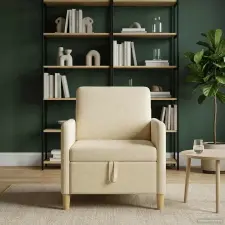 vidaXL Tárolós Kanapé Krémszínű 72 x 78 x 87 cm Poliészter bútor