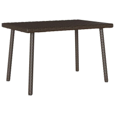 vidaXL téglalap barna polyrattan kerti dohányzóasztal 60x40x37cm kerti bútor