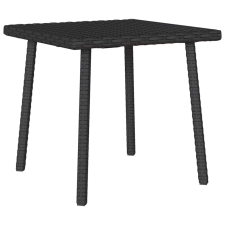 vidaXL téglalap fekete polyrattan kerti dohányzóasztal 40x40x37 cm kerti bútor