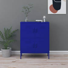 vidaXL tengerészkék acél tárolószekrény 80 x 35 x 101,5 cm irattároló szekrény