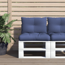 vidaXL Tengerészkék szövet raklappárna szett 60 x 38 x 13 cm lakástextília