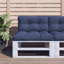 vidaXL tengerészkék szövet raklappárna szett 70 x 40 x 12 cm kerti bútor