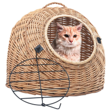 vidaXL természetes fűzfa macskaszállító kosár 50 x 42 x 40 cm szállítóbox, fekhely macskáknak