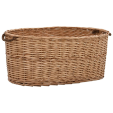 vidaXL Természetes fűzfa tűzifatároló kosár fogantyúkkal 78x54x34 cm barkácsgép tartozék