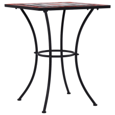 vidaXL terrakotta és fehér kerámia mozaikos bisztróasztal 60 cm (46708) kerti bútor