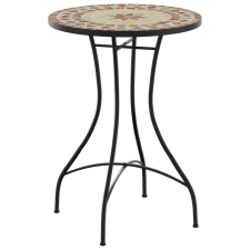 vidaXL terrakotta/fehér kerámia mozaikmintás bisztróasztal Ø50x70 cm kerti bútor