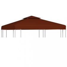 vidaXL terrakotta kétszintes pavilon tetőponyva 310 g/m² 3 x 3 m kerti bútor