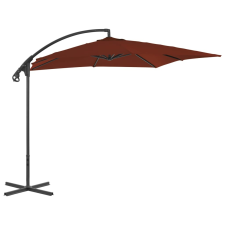 vidaXL terrakotta konzolos napernyő acélrúddal 250 x 250 cm kerti bútor