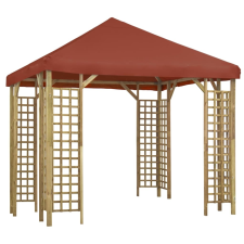 vidaXL terrakotta pavilon 3 x 3 m kerti bútor