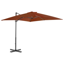 vidaXL terrakotta színű konzolos napernyő alumíniumrúddal 250 x 250 cm kerti bútor