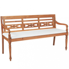 vidaXL tíkfa Batavia pad párnákkal 150 cm kerti bútor