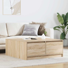vidaXL tölgy színű dohányzóasztal fiókokkal 100x100x40 cm bútor
