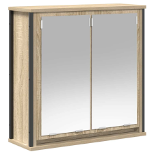 vidaXL tölgy színű fürdőszoba fali szekrény tükörrel 60x21x60 cm (861898) fürdőszoba bútor