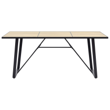vidaXL tölgyszínű MDF étkezőasztal 200 x 100 x 75 cm (281564) bútor