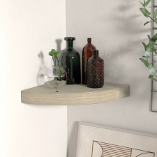 vidaXL Tölgyszínű MDF lebegő sarokpolc 25 x 25 x 3,8 cm (323904) bútor