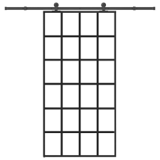 vidaXL tolóajtó vasalatokkal 102x205 cm ESG üveg&alumínium nyílászáró