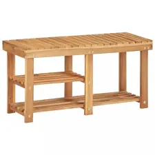 vidaXL Tömör akácfa cipőtartó 90 x 32 x 46 cm bútor