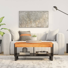 vidaXL tömör akácfa dohányzóasztal 90 x 50 x 40 cm bútor