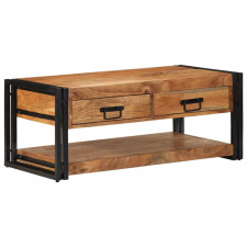 vidaXL tömör akácfa dohányzóasztal 90x50x38 cm bútor