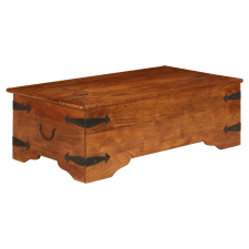 vidaXL tömör akácfa dohányzóasztal mézszínű bevonattal 110x55x35 cm bútor