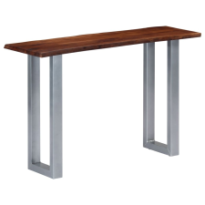vidaXL tömör akácfa és fém tálalóasztal 115 x 35 x 76 cm bútor