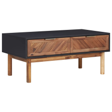 vidaXL tömör akácfa és MDF dohányzóasztal 90 x 50 x 40 cm bútor