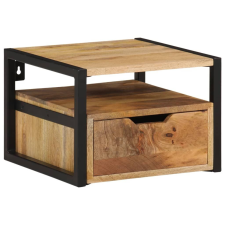 vidaXL tömör akácfa falra szerelhető éjjeliszekrény 35x35x25 cm bútor