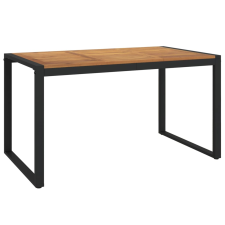 vidaXL tömör akácfa kerti asztal U-alakú lábakkal 140 x 80 x 75 cm (319515) kerti bútor