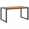 vidaXL Tömör akácfa kerti asztal U-alakú lábakkal 160 x 80 x 75 cm