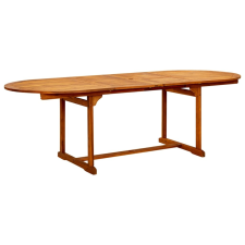 vidaXL tömör akácfa kerti étkezőasztal (150-200) x 100 x 75 cm kerti bútor