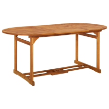 vidaXL tömör akácfa kerti étkezőasztal 180 x 90 x 75 cm kerti bútor