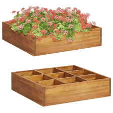 vidaXL tömör akácfa kerti növénytartó 60 x 60 x 15 cm kerti dekoráció