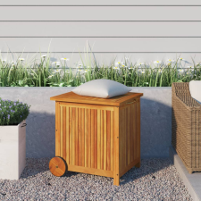 vidaXL tömör akácfa kerti tárolóláda kerekekkel 60 x 50 x 58 cm kerti tárolás