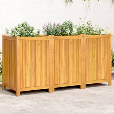 vidaXL tömör akácfa kerti virágtartó béléssel 150 x 50 x 75 cm kerti tárolás