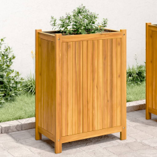 vidaXL tömör akácfa kerti virágtartó béléssel 31 x 31 x 75 cm kerti tárolás