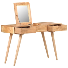 vidaXL tömör akácfa öltözőasztal tükörrel 112 x 45 x 76 cm bútor