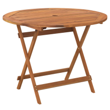 vidaXL tömör akácfa összecsukható kerti asztal Ø 90 x 75 cm (319670) kerti bútor