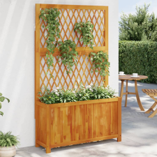 vidaXL tömör akácfa rácsos ültetőláda 100 x 32 x 165 cm kerti dekoráció