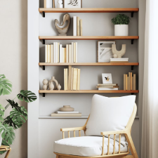 vidaXL tömör bükkfa falipolc 100 x 20 x 2,5 cm bútor