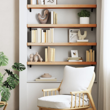 vidaXL tömör bükkfa falipolc 80 x 20 x 4 cm bútor