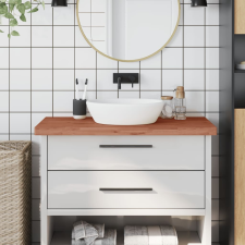 vidaXL tömör bükkfa fürdőszobai pult 100 x 60 x 4 cm építőanyag