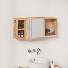 vidaXL tömör diófa faliszekrény 80 x 17 x 34 cm fürdőszoba bútor