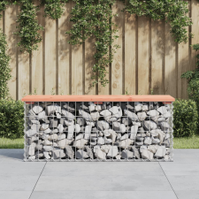 vidaXL tömör duglászfenyő gabion kerti pad 103x31,5x42 cm kerti bútor