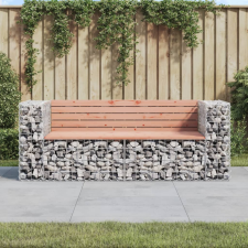 vidaXL tömör duglászfenyő gabion kerti pad 184x71x65,5 cm kerti bútor