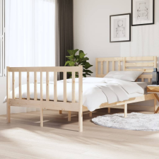 vidaXL tömör fa ágykeret 120 x 190 cm (4FT Small Double) ágy és ágykellék