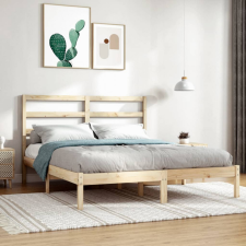 vidaXL tömör fa ágykeret 120 x 190 cm (4FT Small Double) ágy és ágykellék