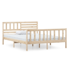 vidaXL tömör fa ágykeret 120 x 190 cm (4FT Small Double) (3101123) ágy és ágykellék